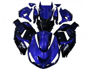 Meilleurs Carénages Moto Kawasaki ZX14R 2006-2011 - Bleu Noir Brillant Blanc Ninja