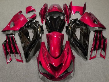 Meilleurs Carénages Moto Kawasaki ZX14R 2012-2024 - Rouge Noir Brillant