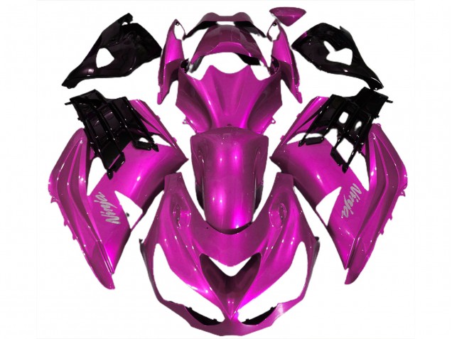 Carénages Moto Kawasaki ZX14R 2012-2024 - Rose Vif Noir