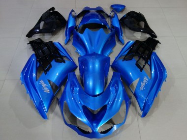 Meilleurs Carénages Moto Kawasaki ZX14R 2012-2024 - Bleu Noir