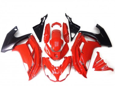 Meilleurs Carénages Moto Kawasaki ER6F 2012-2014 - Rouge Noir Brillant