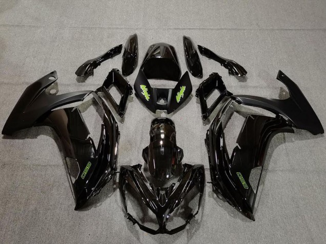 Carénages Moto Kawasaki Ninja 650R 2009-2011 - Noir Brillant Vert