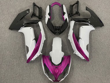 Meilleurs Carénages Moto Kawasaki Ninja 650R 2009-2011 - Blanc Magenta Noir Mat