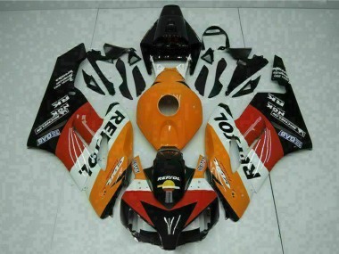 Meilleurs Carénages Moto Honda CBR1000RR 2004-2005 - Orange Blanc Rouge Noir Repsol