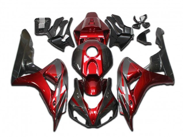 Carénages Moto Honda CBR1000RR 2004-2005 - Rouge Gris Noir Brillant