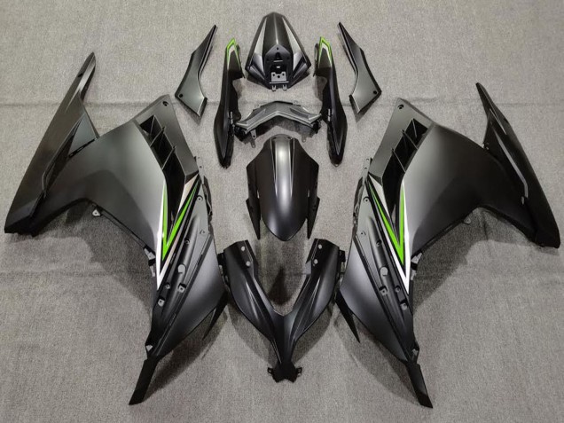 Carénages Moto Kawasaki Ninja 300 2013-2017 - Noir Mat Vert