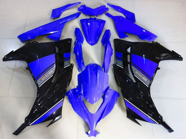 Carénages Moto Kawasaki Ninja 300 2013-2017 - Bleu Noir