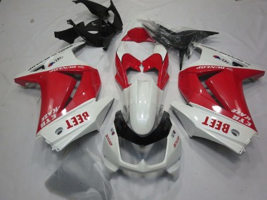 Meilleurs Carénages Moto Kawasaki Ninja 250 2008-2012 - Blanc Rouge Beet