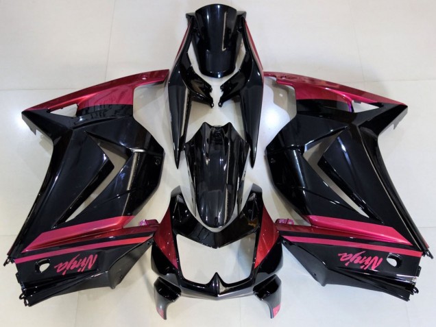 Carénages Moto Kawasaki Ninja 250 2008-2012 - Noir Brillant Rouge