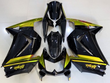 Meilleurs Carénages Moto Kawasaki Ninja 250 2008-2012 - Noir Brillant Jaune