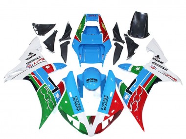 Meilleurs Carénages Moto Yamaha R1 2002-2003 - Blanc Bleu Rouge Vert Motul Michelin Dunlop