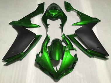 Meilleurs Carénages Moto Yamaha R1 2007-2008 - Vert Noir Mat