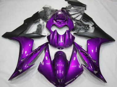 Meilleurs Carénages Moto Yamaha R1 2004-2006 - Violet Noir Mat
