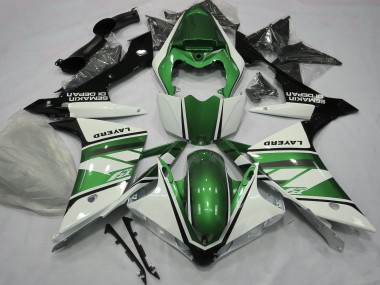 Meilleurs Carénages Moto Yamaha R1 2007-2008 - Blanc Vert Noir