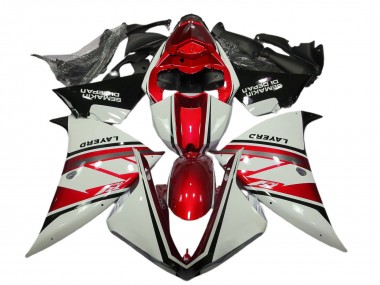 Meilleurs Carénages Moto Yamaha R1 2012-2014 - Blanc Rouge Noir Layerd Semakin Didepan