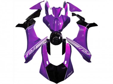 Meilleurs Carénages Moto Yamaha R1 2015-2019 - Violet Noir Brillant Argent