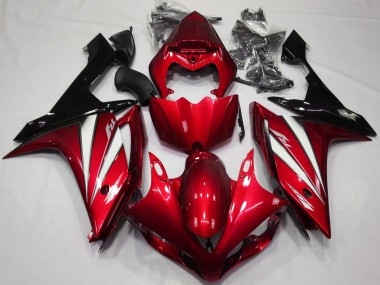 Meilleurs Carénages Moto Yamaha R1 2007-2008 - Rouge Blanc Noir