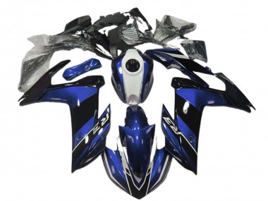 Meilleurs Carénages Moto Yamaha R3 2015-2018 - Bleu Blanc Noir Brillant