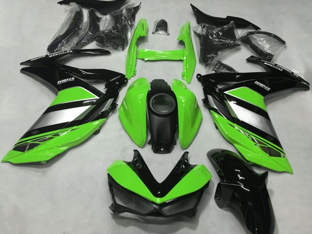 Carénages Moto Yamaha R3 2015-2018 - Vert Argent Noir Brillant