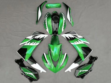 Meilleurs Carénages Moto Yamaha R3 2015-2018 - Vert Blanc Noir Requin