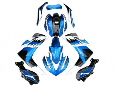 Meilleurs Carénage Moto Yamaha R3 2015-2018 - Bleu Blanc Noir Requin
