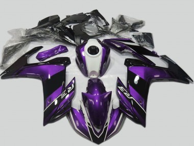 Meilleurs Carénage Moto Yamaha R3 2015-2018 - Violet Blanc Noir Brillant