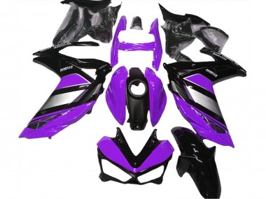 Meilleurs Carénages Moto Yamaha R3 2015-2018 - Violet Argent Noir Brillant