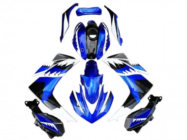 Meilleurs Carénages Moto Yamaha R3 2015-2018 - Bleu Blanc Noir Requin