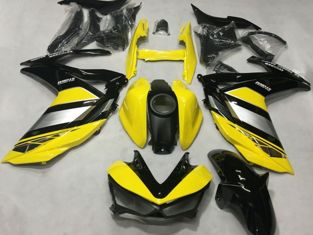 Carénages Moto Yamaha R3 2015-2018 - Jaune Argent Noir Brillant