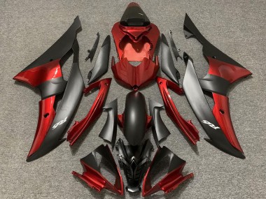 Meilleurs Carénages Moto Yamaha R6 2008-2016 - Rouge Noir Mat