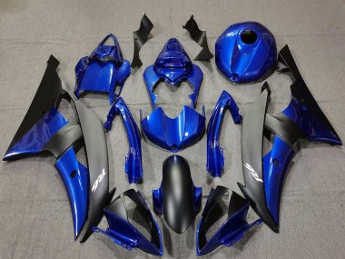 Meilleurs Carénages Moto Yamaha R6 2008-2016 - Bleu Noir Mat Blanc Décalque