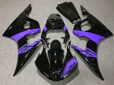 Meilleurs Carénages Moto Yamaha R6 2003-2004 - Noir Brillant Violet