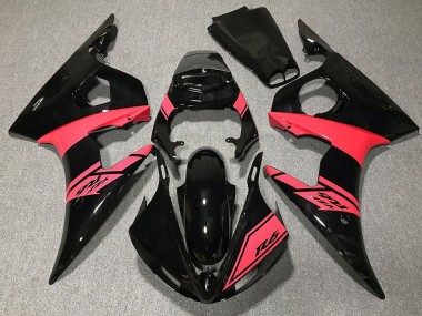 Meilleurs Carénages Moto Yamaha R6 2003-2004 - Noir Brillant Rose
