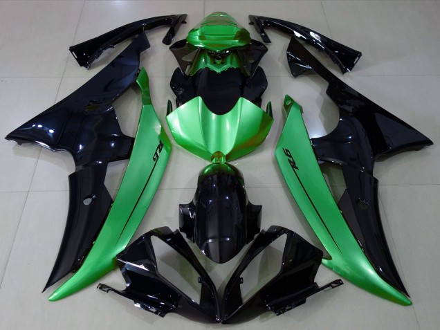 Carénages Moto Yamaha R6 2008-2016 - Vert Noir Brillant