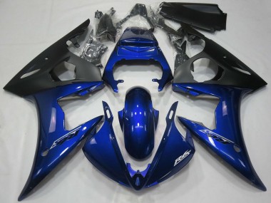 Meilleurs Carénages Moto Yamaha R6 2005 - Bleu Foncé Noir Mat