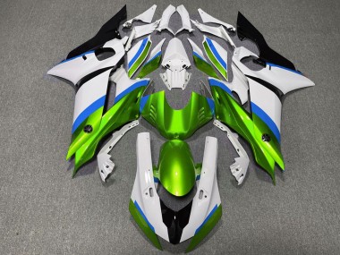 Meilleurs Carénages Moto Yamaha R6 2017-2023 - Blanc Bleu Vert