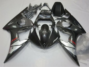 Meilleurs Carénages Moto Yamaha R6 2005 - Noir Brillant Argent