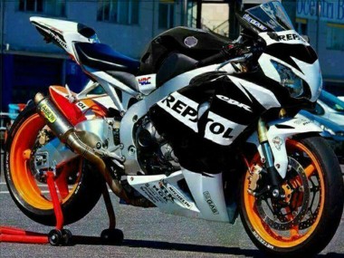 Meilleurs Carénages Moto Honda CBR1000RR 2008-2011 - Argent Blanc Noir Brillant Repsol