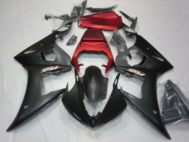 Meilleurs Carénages Moto Yamaha R6 2003-2004 - Rouge Noir Mat