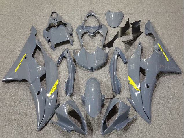Carénages Moto Yamaha R6 2008-2016 - Nardo Gris Haute Visibilité Jaune Décalque
