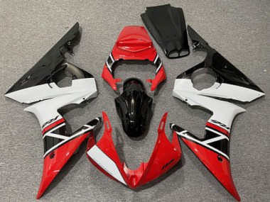 Meilleurs Carénages Moto Yamaha R6 2003-2004 - Rouge Blanc Noir Brillant