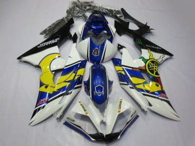 Meilleurs Carénages Moto Yamaha R6 2008-2016 - Blanc Bleu Noir Jaune