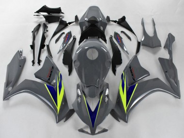 Meilleurs Carénages Moto Honda CBR1000RR 2012-2016 - Nardo Gris Bleu Fluo Jaune