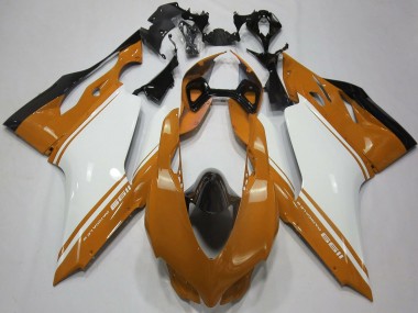Meilleurs Carénages Moto Ducati 1199 2011-2014 - Brun Blanc Noir