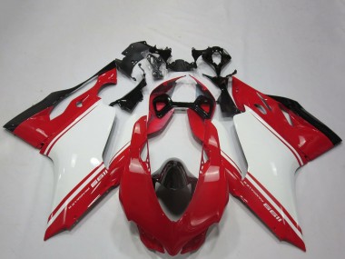 Meilleurs Carénages Moto Ducati 1199 2011-2014 - Blanc Rouge Noir OEM Style