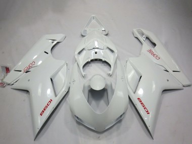 Meilleurs Carénages Moto Ducati 1098 2007-2014 - Blanc Corse