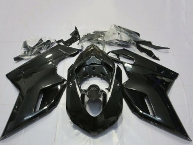 Meilleurs Carénages Moto Ducati 848 1098 1198 2007-2014 - Noir Brillant