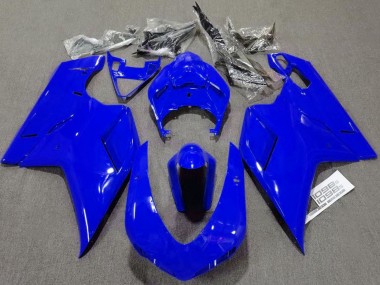 Meilleurs Carénages Moto Ducati 1098 2007-2014 - Bleu Brillant Plaine