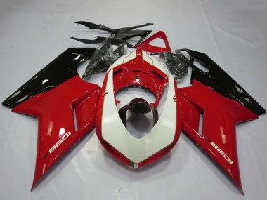 Meilleurs Carénages Moto Ducati 1098 2007-2014 - Rouge Brillant Blanc Noir Brillant