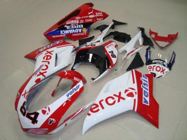 Meilleurs Carénages Moto Ducati 848 1098 1198 2007-2014 - Blanc Rouge Bleu Noir Brillant Valsir Xerox 84